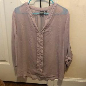 Sheer purple blouse